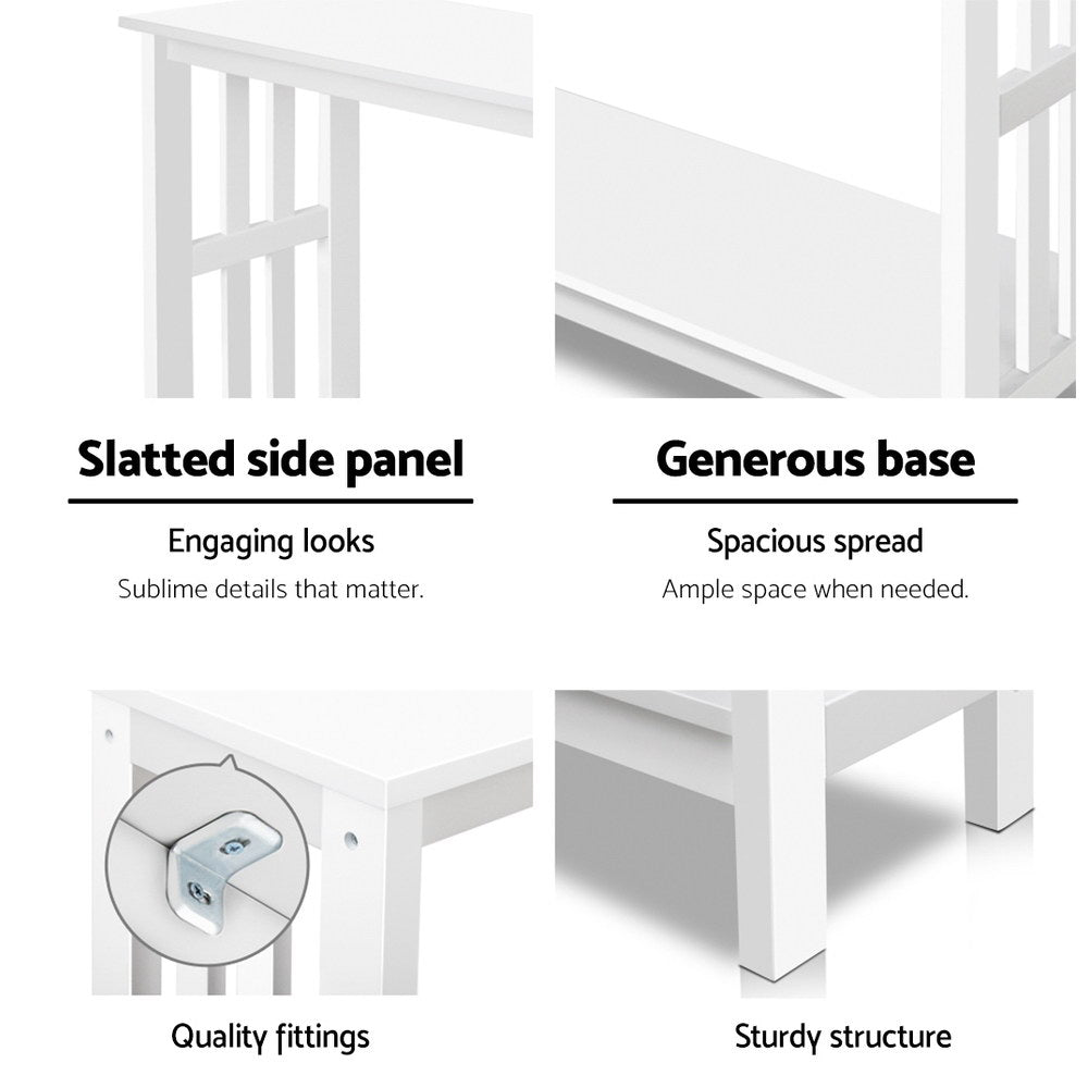 Artiss Console Table Hallway White Sideboard Desk Hall Entry Display Shelf Stand White