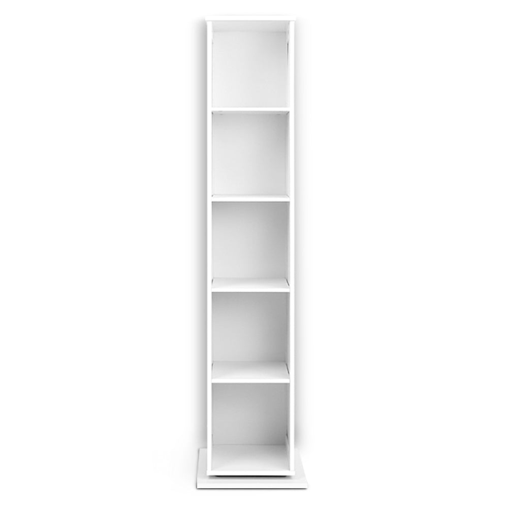 Artiss 5 Shelf Rotating Cabinet Storage Shoe Rack - White