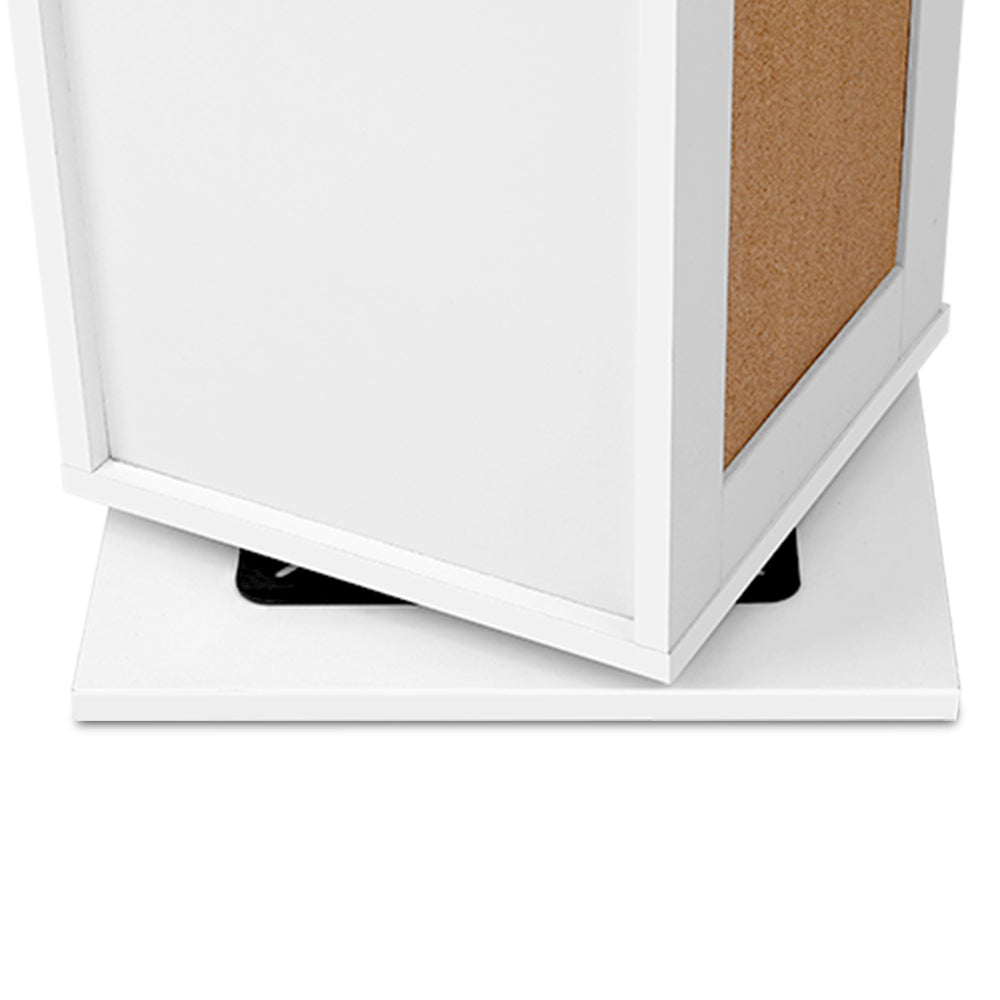 Artiss 5 Shelf Rotating Cabinet Storage Shoe Rack - White