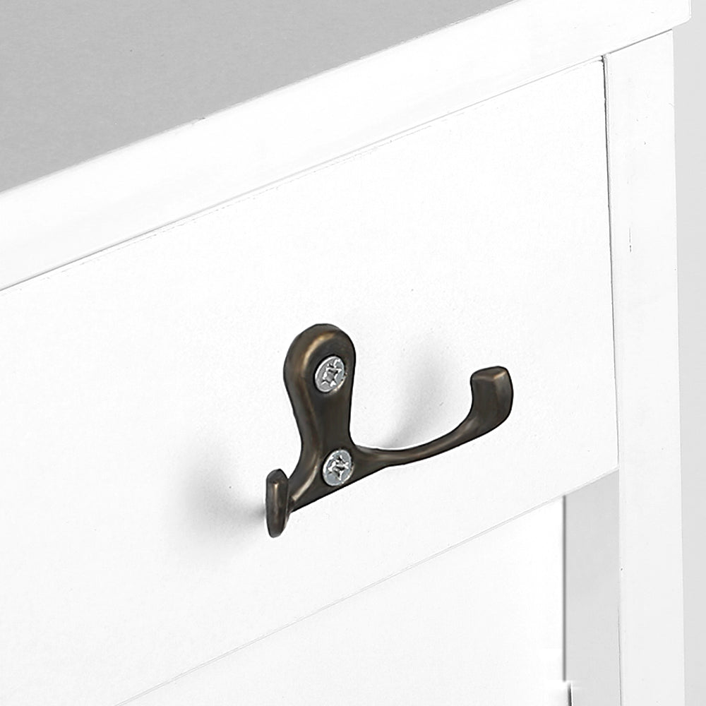 Artiss 5 Shelf Rotating Cabinet Storage Shoe Rack - White