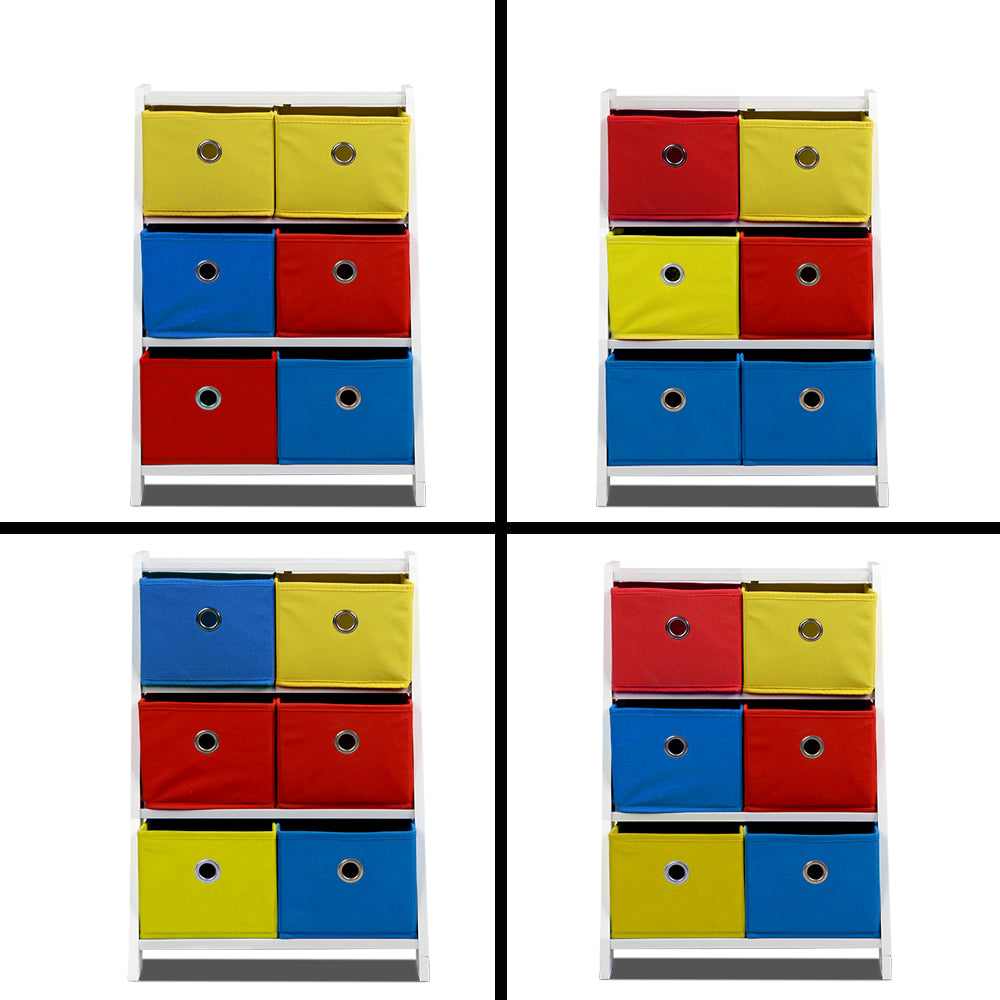 Removable Fabric Multi-bin Toy Box
