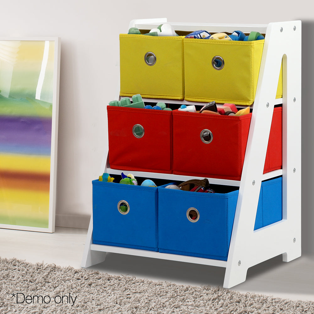 Removable Fabric Multi-bin Toy Box
