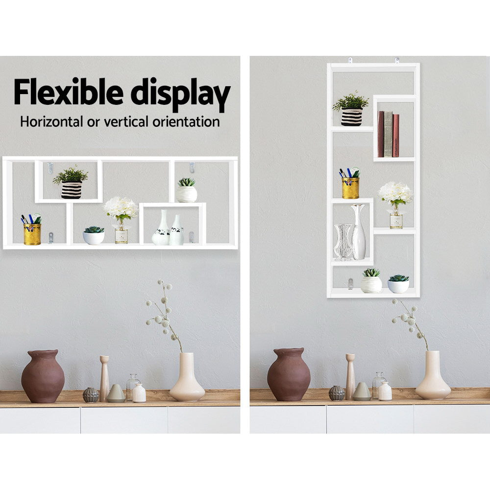 Artiss Floating Wall Shelf DIY Mount Storage Display Rack Bookcase White