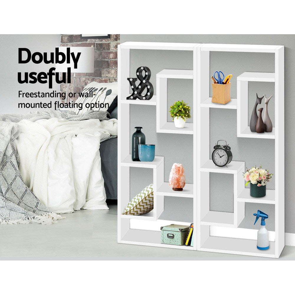 Artiss Floating Wall Shelf DIY Mount Storage Display Rack Bookcase White