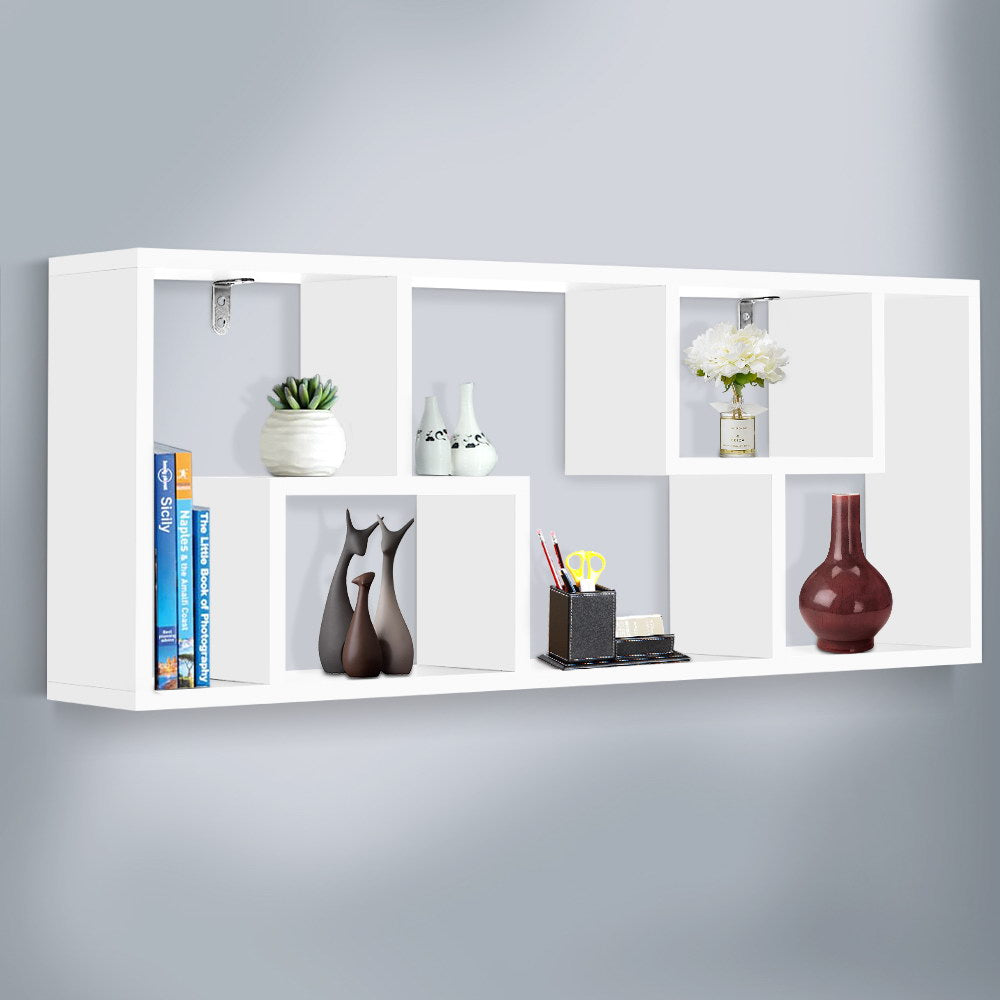 Artiss Floating Wall Shelf DIY Mount Storage Display Rack Bookcase White