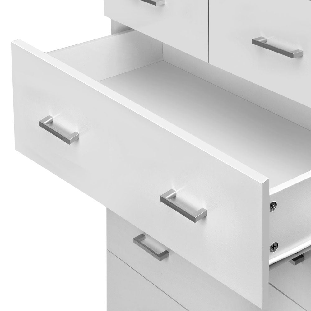 Artiss Tallboy Dresser Table 6 Chest of Drawers Cabinet Bedroom Storage White