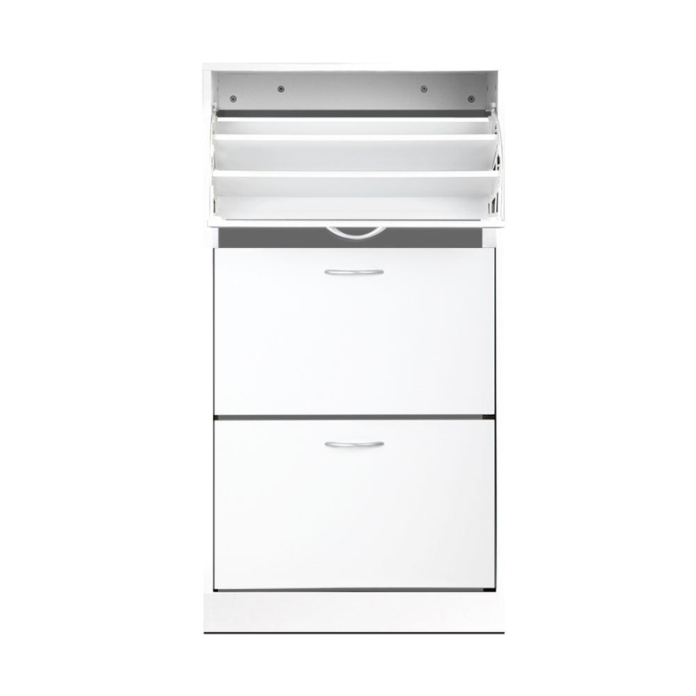 Artiss 3 Tier Shoe Cabinet - White