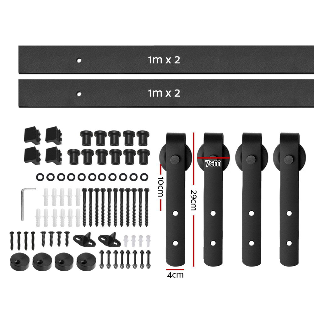 4M Sliding Barn Door Hardware Track Set Home Office Bedroom Interior Closet