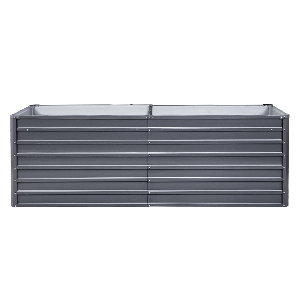 Greenfingers Garden Bed 240X80X77CM Galvanised Raised Steel Instant Planter 2N1