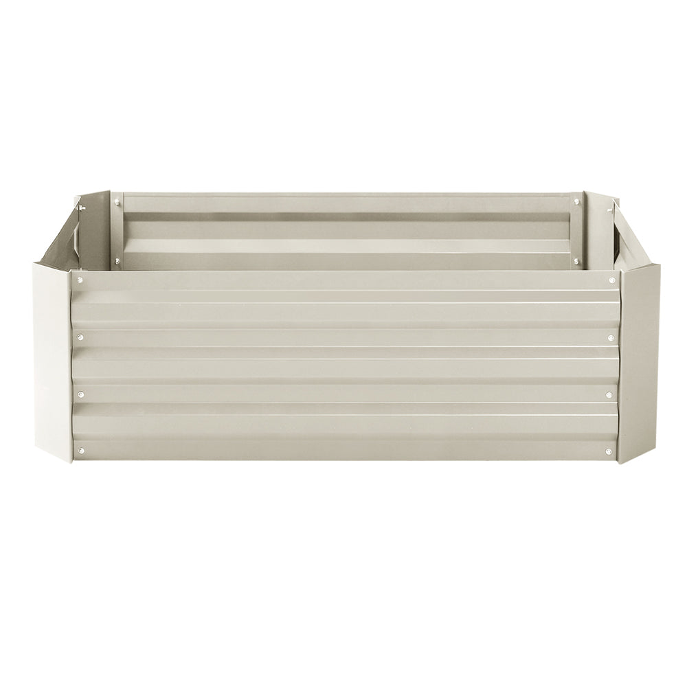 Green Fingers Set of 2 120 x 90cm Raised Garden Bed - Cream