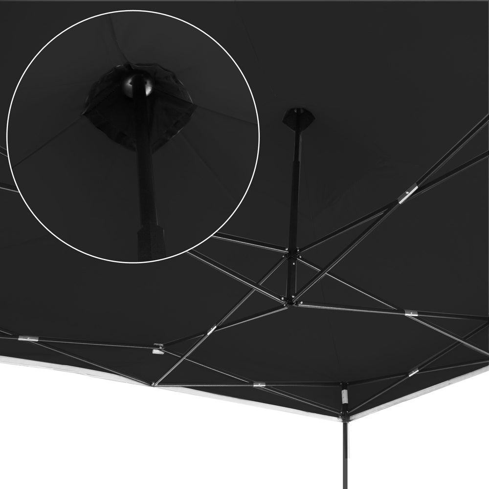 Instahut Gazebo Pop Up Marquee 3x6m Folding Wedding Tent Gazebos Shade Black