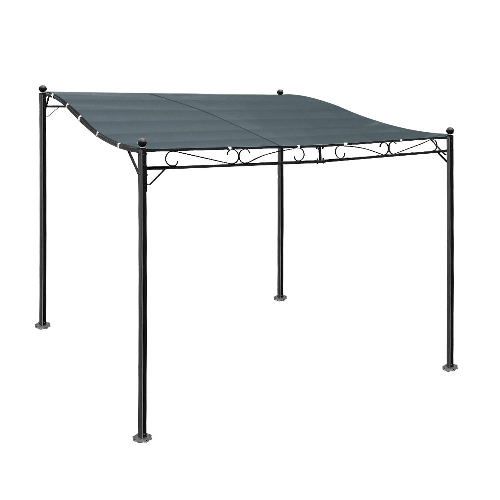 Instahut Gazebo 3x2.55m Party Marquee Outdoor Wedding Tent Iron Art Canopy Grey