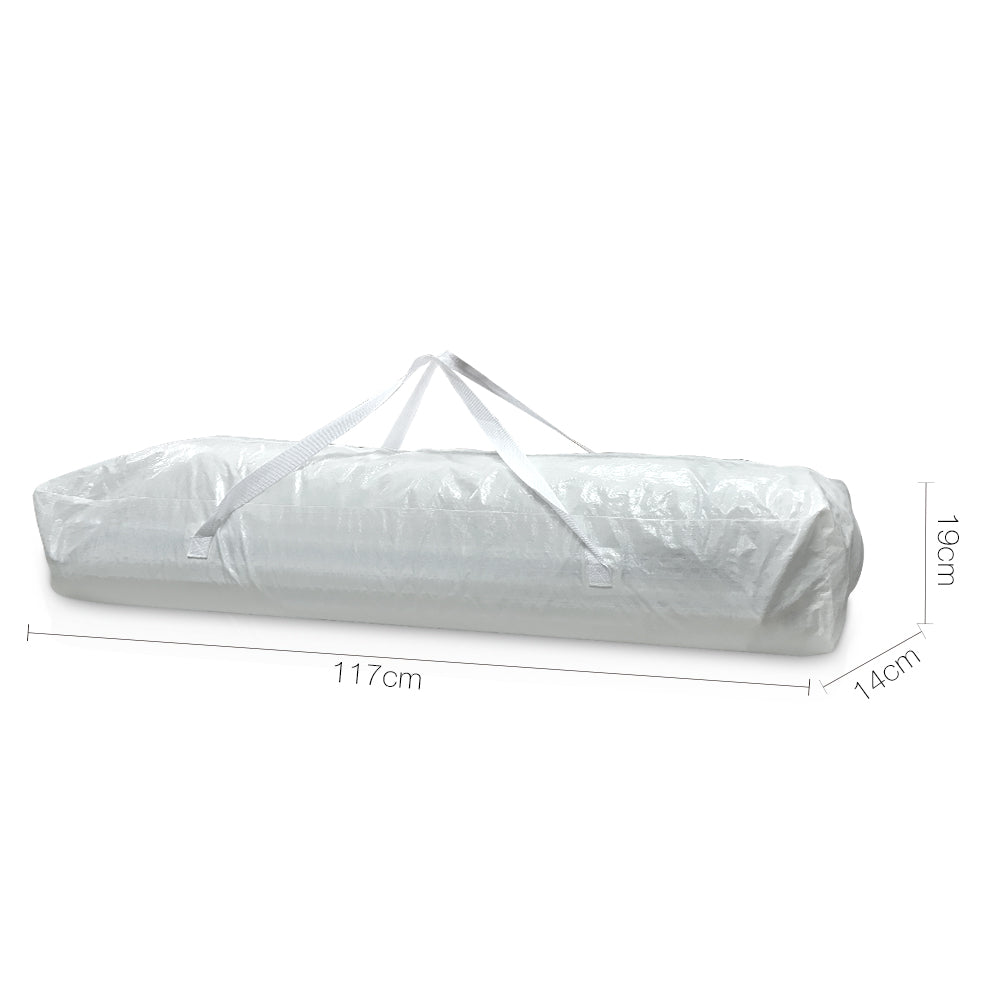 Instahut Gazebo 3x3m Outdoor Marquee Side Wall Party Wedding Tent Camping White 4 Panel