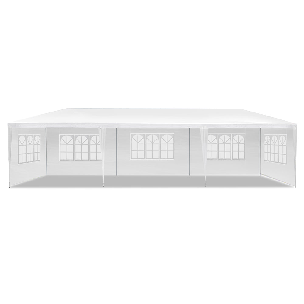Instahut Gazebo 3x9m Outdoor Marquee side Wall Gazebos Tent Canopy Camping White 8 Panel