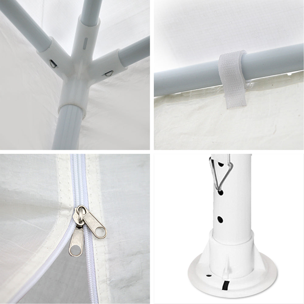 Instahut Gazebo 3x9m Outdoor Marquee side Wall Gazebos Tent Canopy Camping White 8 Panel