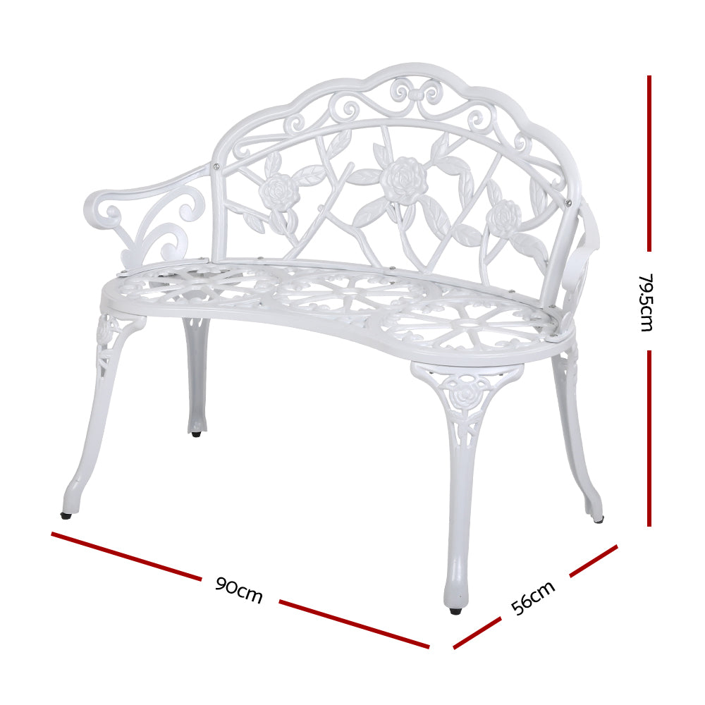 Gardeon Victorian Garden Bench White