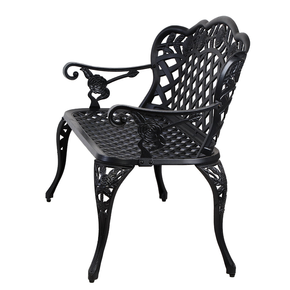 Gardeon Garden Bench Patio Porch Park Lounge Cast Aluminium Outdoor Furniture