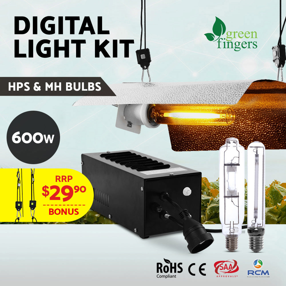 Greenfingers 600W HPS MH Grow Light Kit Magnetic Ballast Reflector Hydroponic Grow System