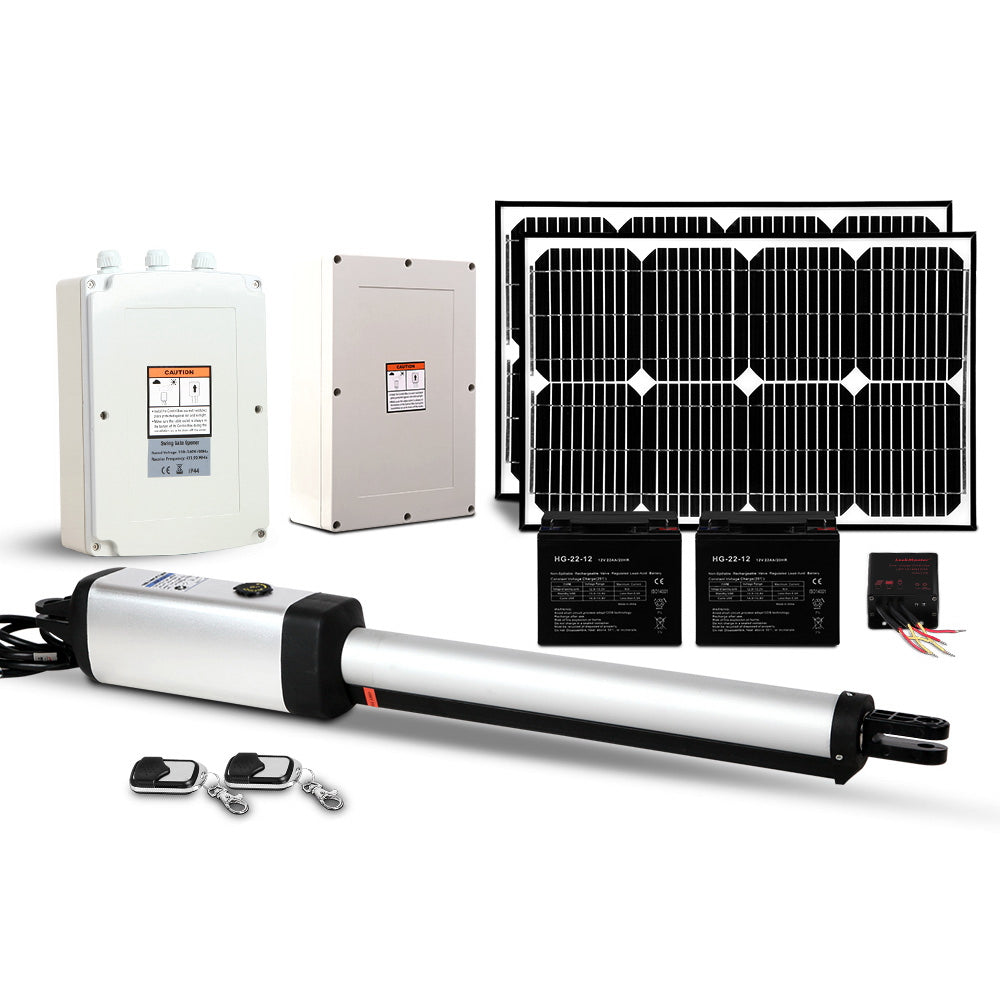 LockMaster Swing Gate Opener 40W Auto Solar Power Electric Remote Control 600KG