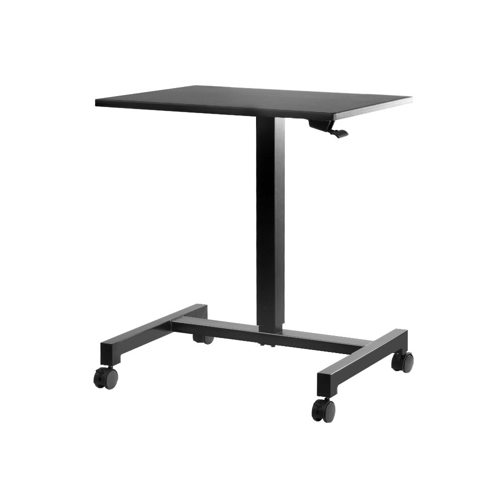 Artiss Mobile Height Adjustable Standing Desk Sit Stand Portable Computer Laptop Bar Table Gas Lift Black