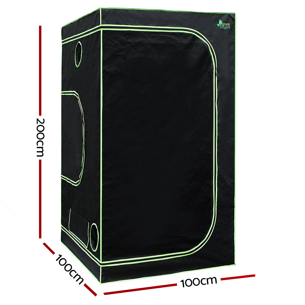 Greenfingers 1680D 1MX1MX2M Hydroponics Grow Tent Kits Hydroponic Grow System