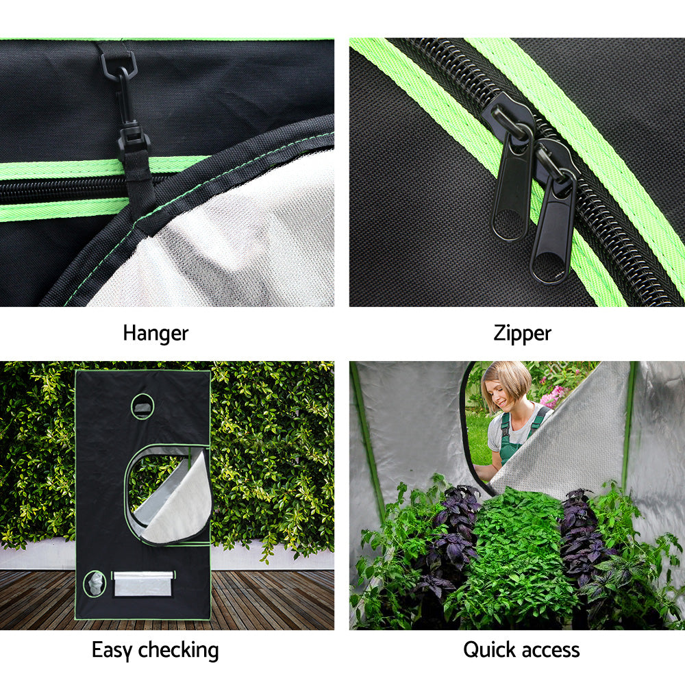 Greenfingers 1680D 1MX1MX2M Hydroponics Grow Tent Kits Hydroponic Grow System