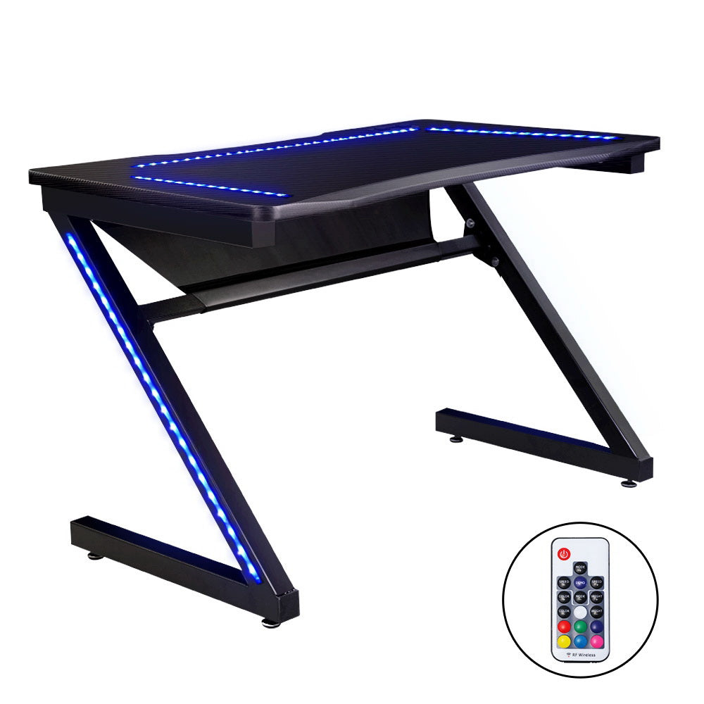 Artiss Gaming Desk Office Computer Desks LED Study Table Racer Chair Laptop Home
