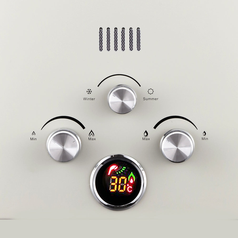 Devanti Outdoor Gas Hot Water Heater Portable Camping Shower 12V Pump Grey
