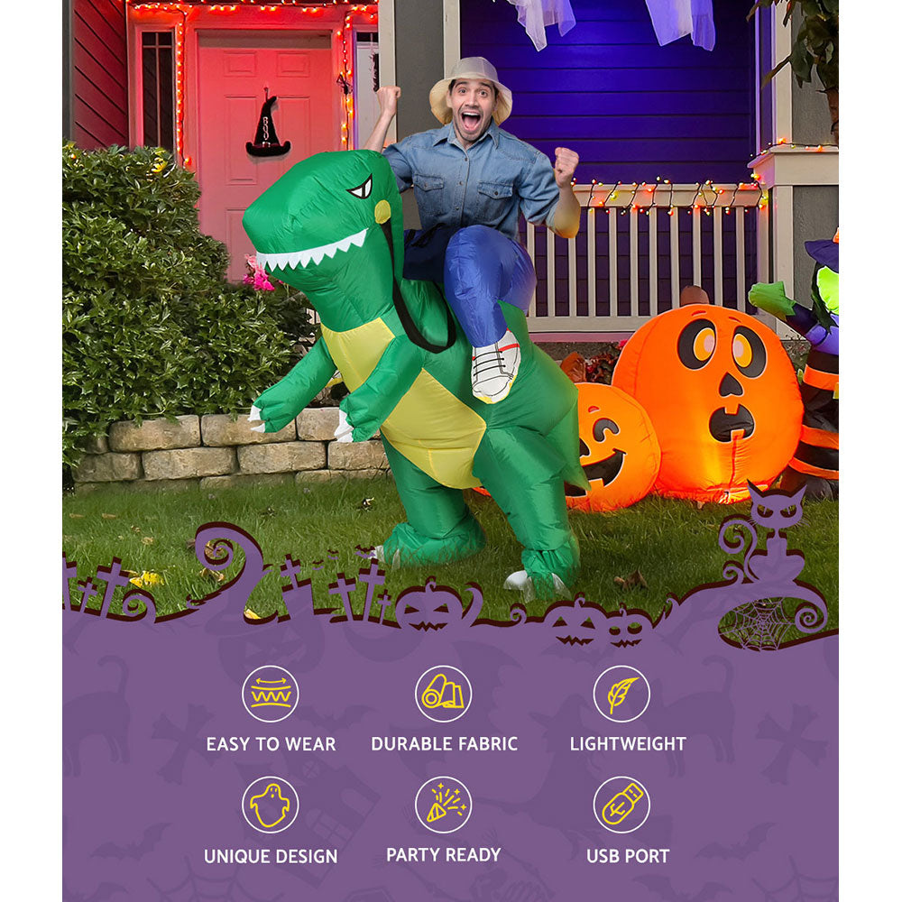 Inflatable Costume Suit Dinosaur Adult Fancy Dress Blow up Halloween Party