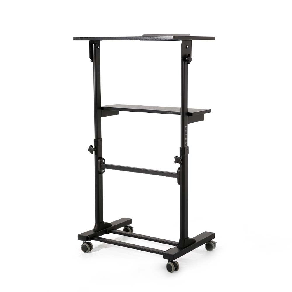 Height Adjustable Tilt Mobile Standing Laptop Desk Office Bedside Table
