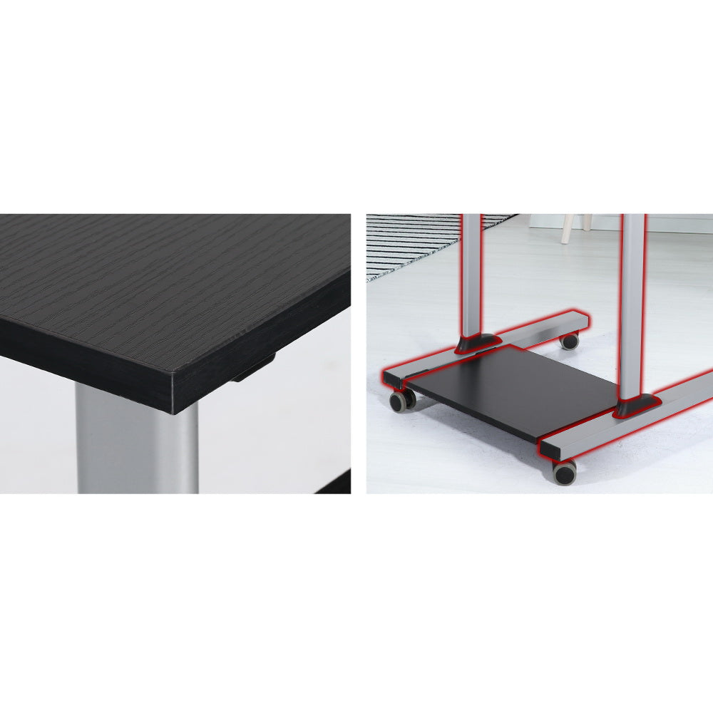 Height Adjustable Mobile Work Station Standing Laptop Desk Bedside Table