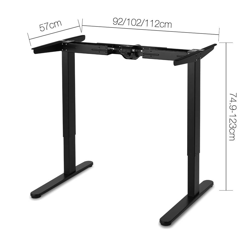 Motorised Adjustable Standing Desk - Black