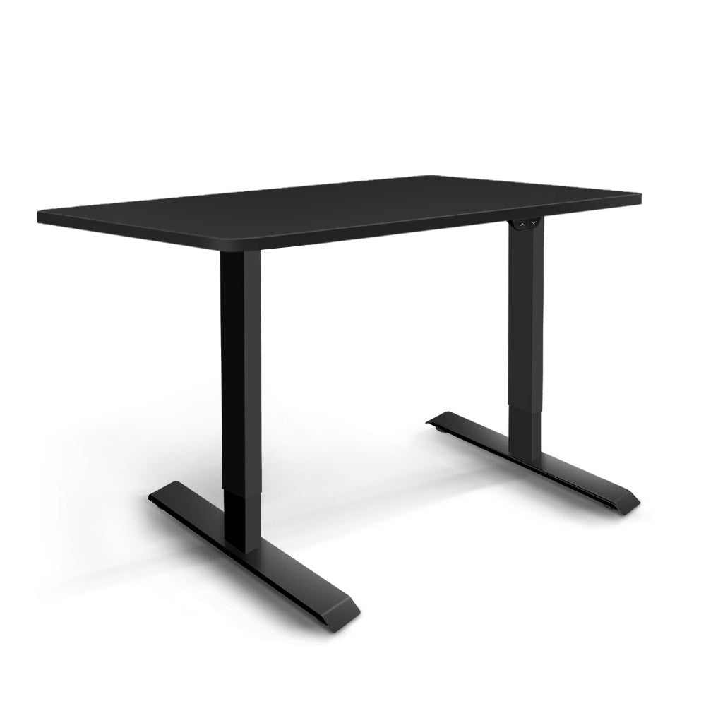 Electric Motorised Height Adjustable Standing Desk - Black Frame with 100cm Black Top