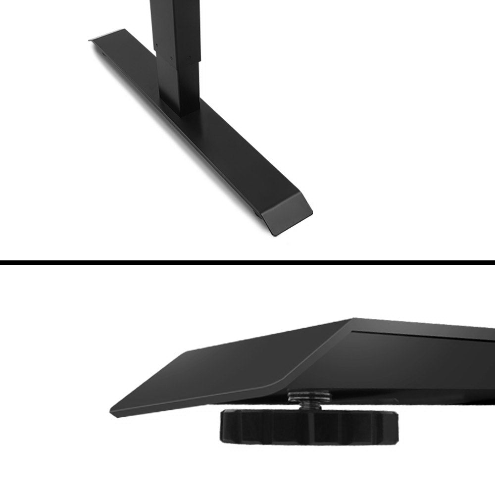 Electric Motorised Height Adjustable Standing Desk - Black Frame with 140cm White Top