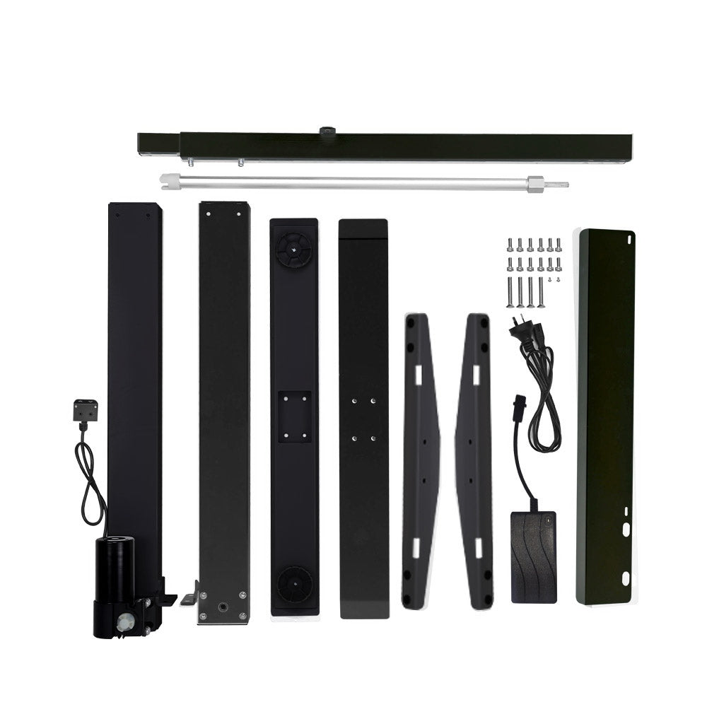 Electric Motorised Height Adjustable Standing Desk - Black Frame with 140cm White Top