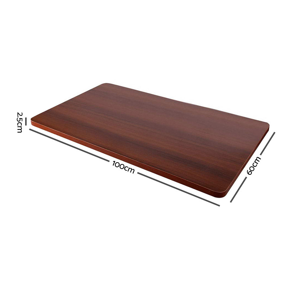 Electric Motorised Height Adjustable Standing Desk - White Frame with 100cm Walnut Top