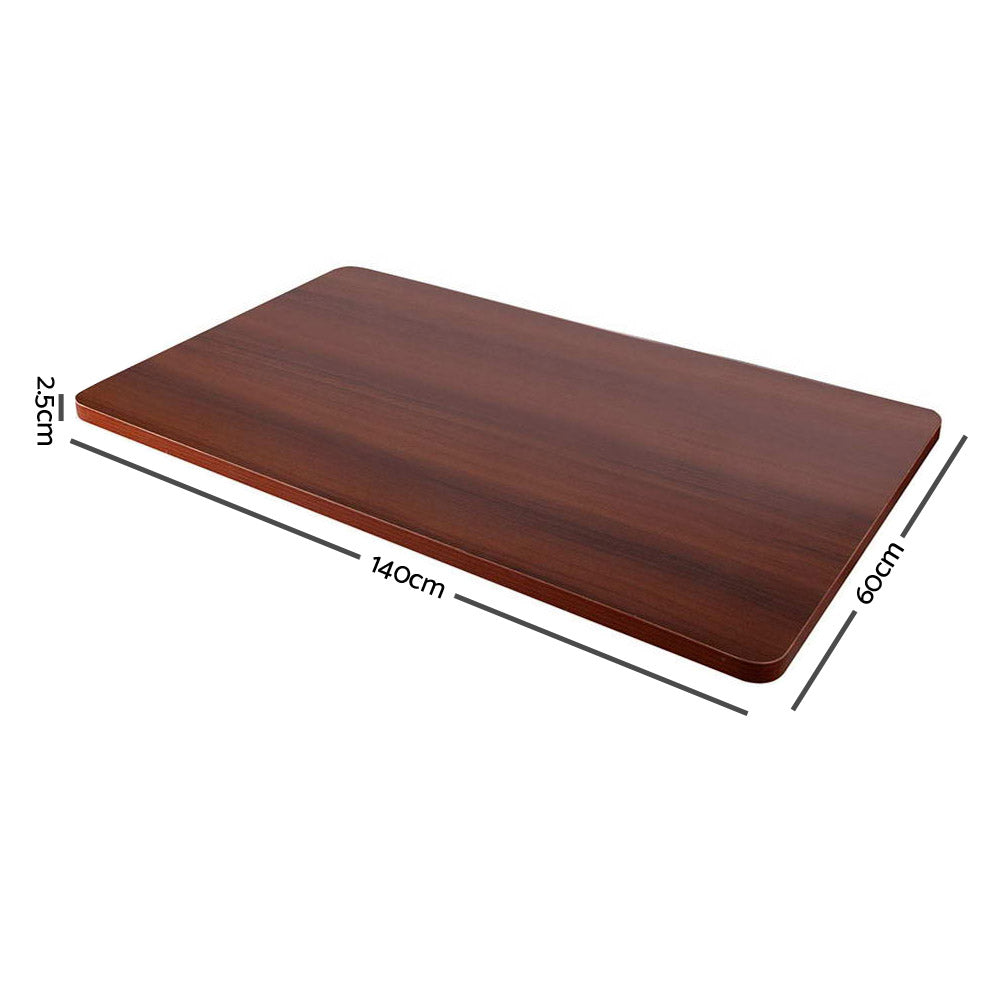 Electric Motorised Height Adjustable Standing Desk - White Frame with 140cm Walnut Top