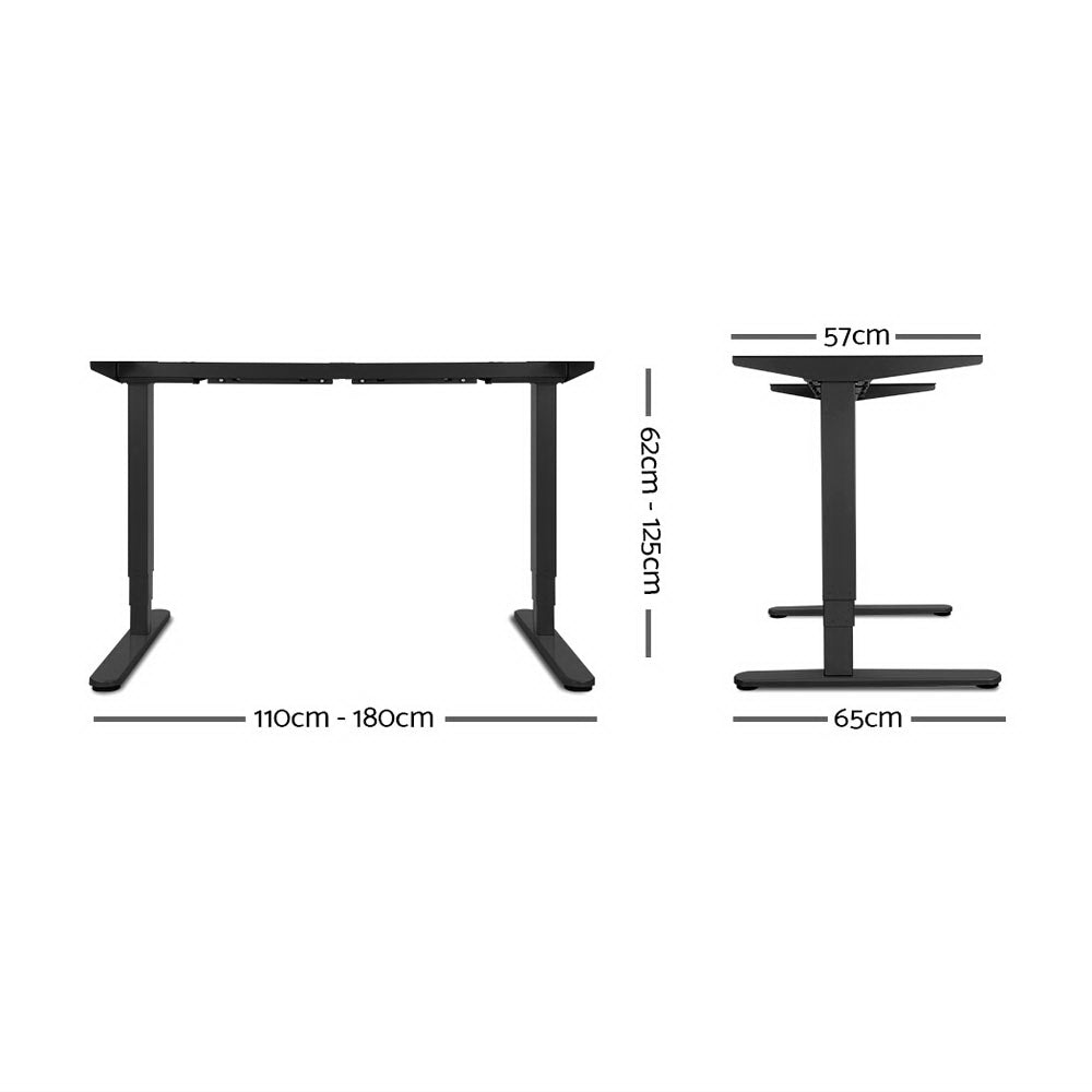 Artiss Motorised Standing Desk - Black