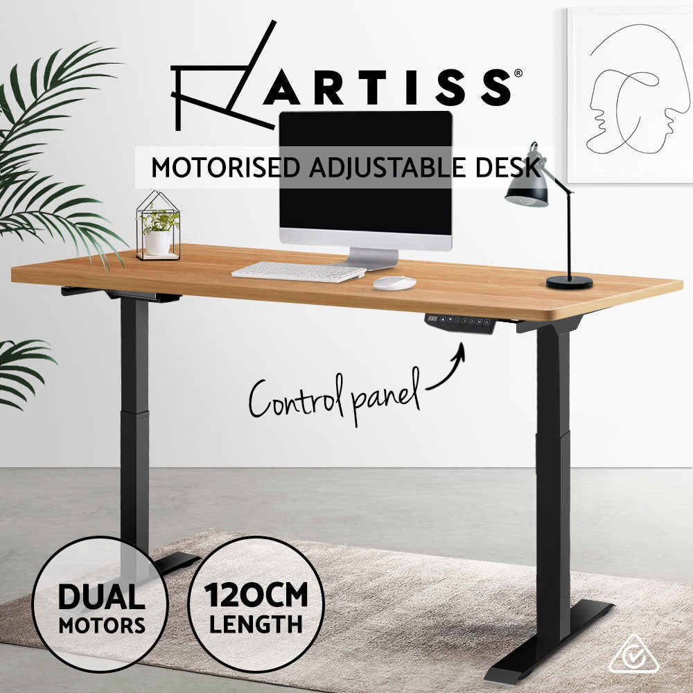 Artiss Standing Desk Motorised Sit Stand Table Height Adjustable Laptop Computer Desks Dual Motors 140cm