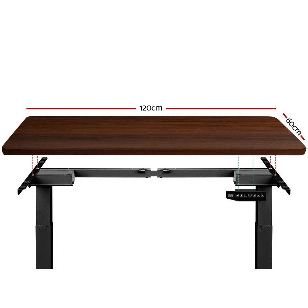 Artiss Standing Desk Sit Stand Motorised Electric Frame Computer Laptop Table 120cm Dual Motor