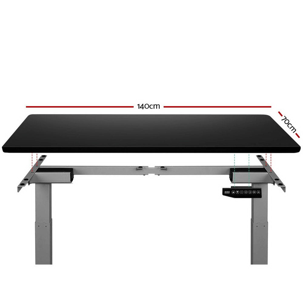Artiss Standing Desk Motorised Sit Stand Table Riser Adjustable Computer Laptop Desks Dual Motors 140cm