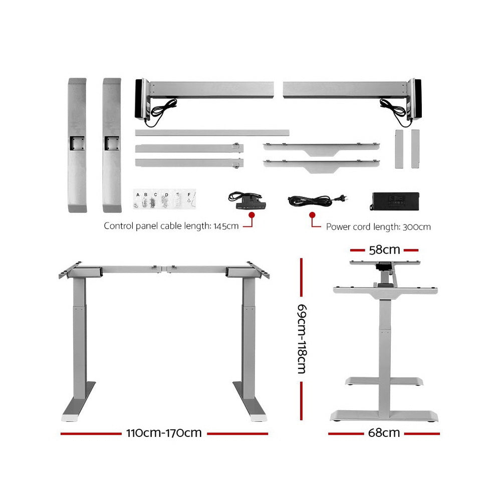 Artiss Standing Desk Sit Stand Laptop Computer Table Motorised Electric Dual Motors 140cm