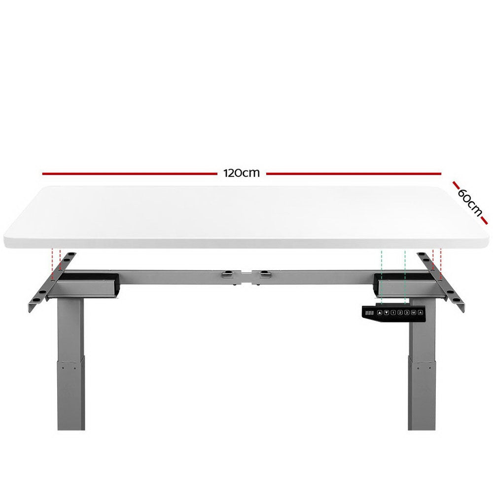 Artiss Standing Desk Motorised Height Adjustable Laptop Computer Table Electric Riser Dual Motor 120cm