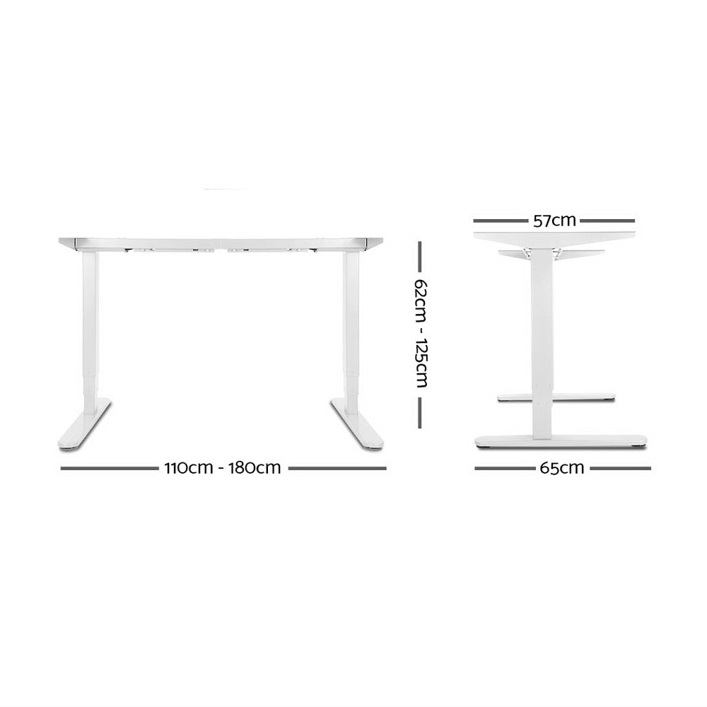 Artiss Motorised Standing Desk - White