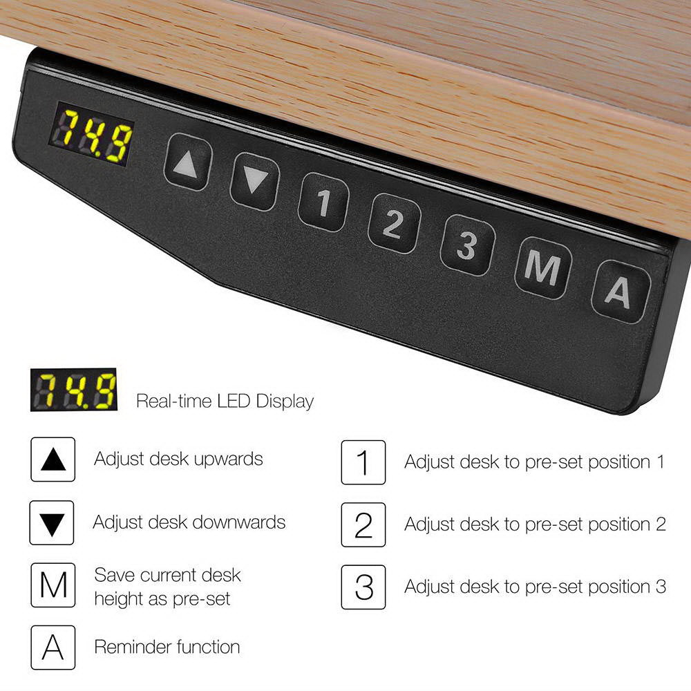 Artiss Motorised Standing Desk - White