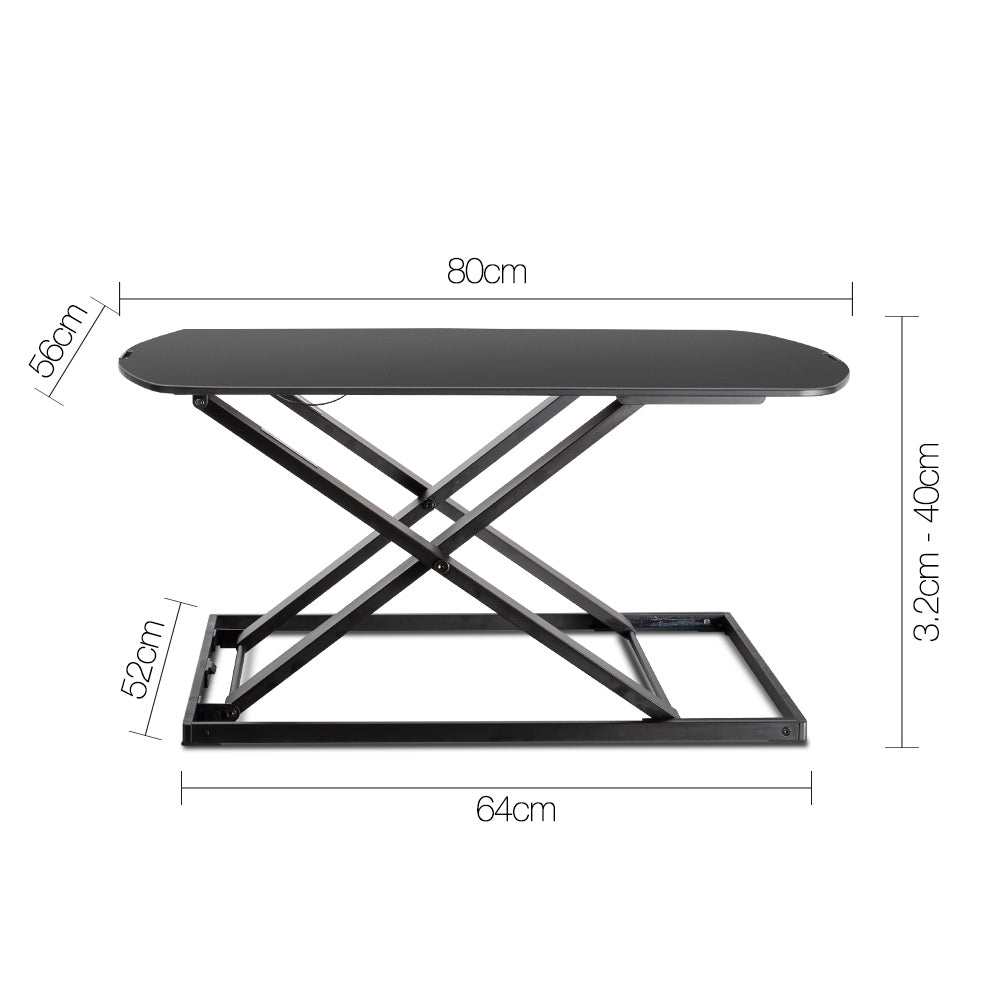 Height Adjustable Standing Desk - Black