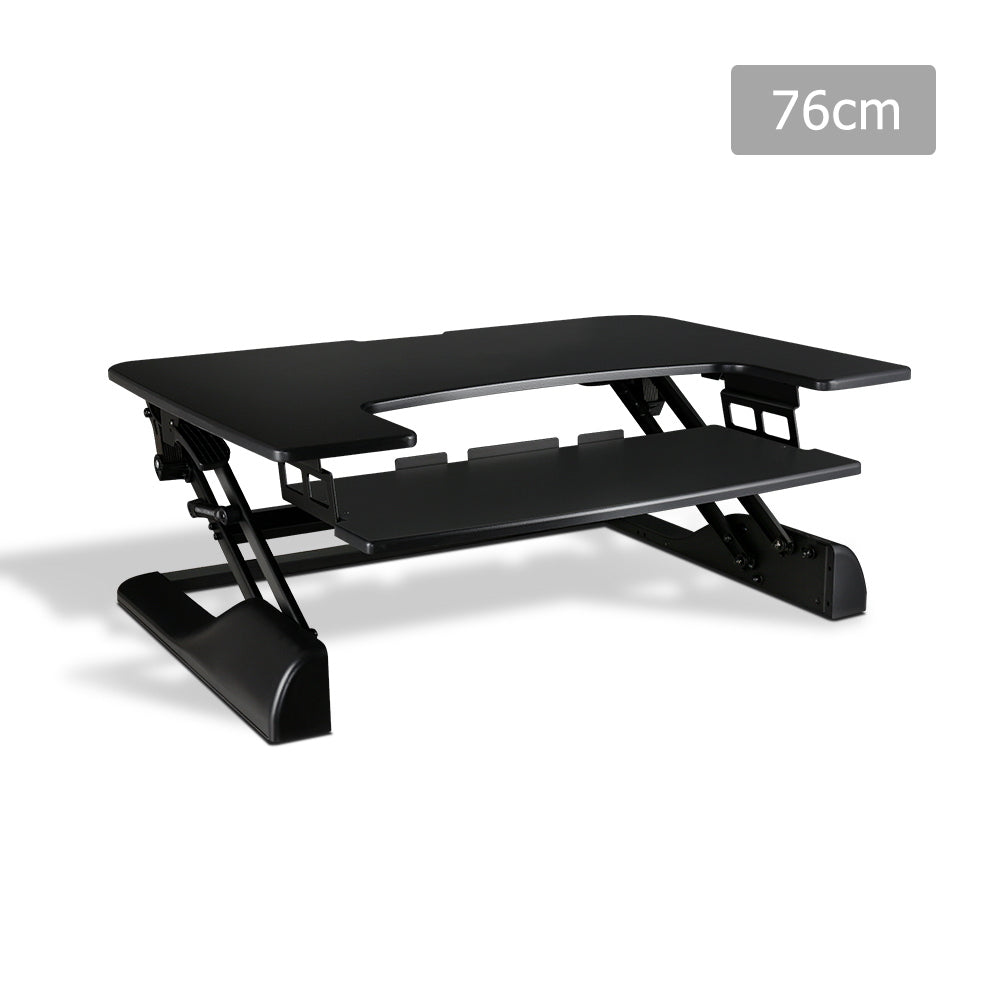 Height Adjustable Standing Desk Riser - Black