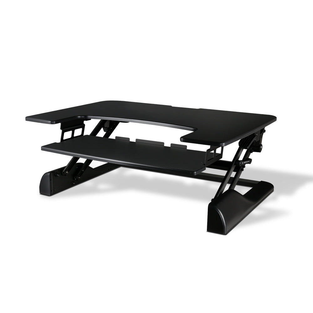 Height Adjustable Standing Desk Riser - Black