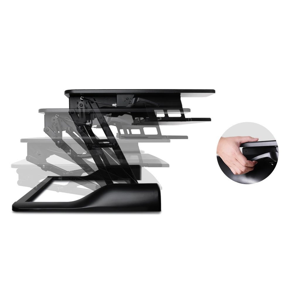 Height Adjustable Standing Desk Riser - Black