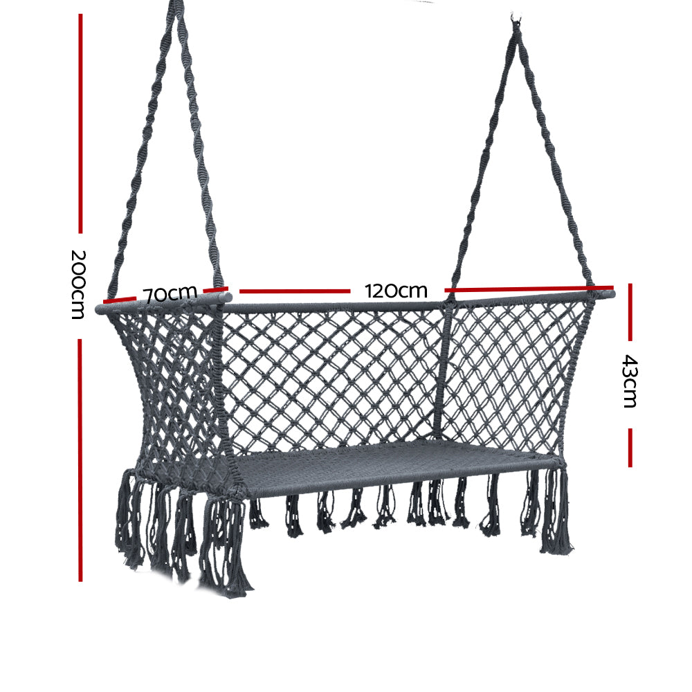Gardeon Camping Hammock Chair Patio 2 Person Swing Hammocks Double Portable Rope